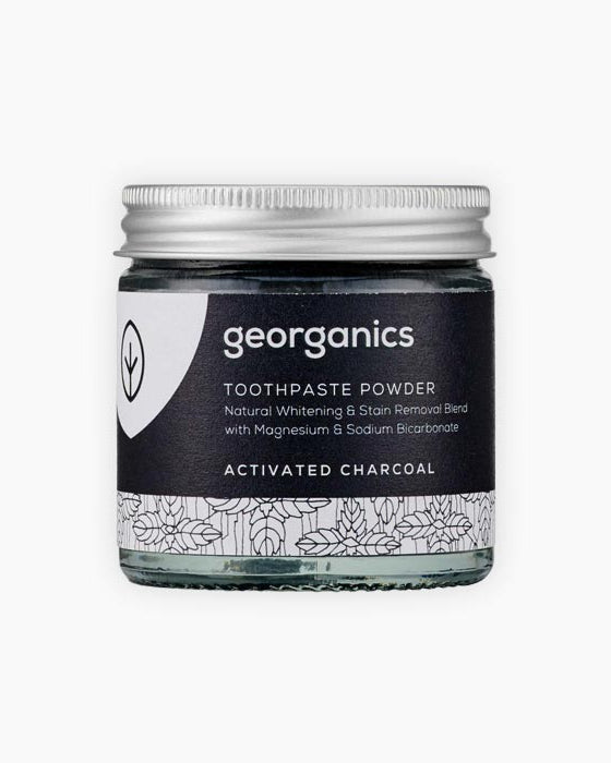 Dentífric en pols amb Carbó Actiu-Georganics-Tarannà Cosmetica Natural 🌿