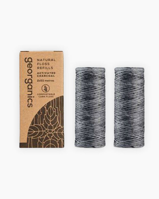 Recanvi Fil dental de Carbó Actiu (2x50 metres) - Georganics | Tarannà Cosmetica Natural