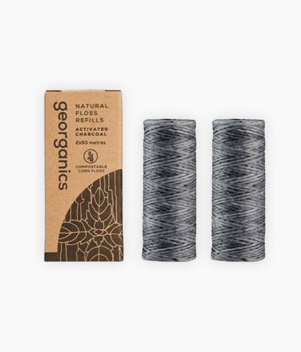 Recanvi Fil dental de Carbó Actiu (2x50 metres) - Georganics | Tarannà Cosmetica Natural