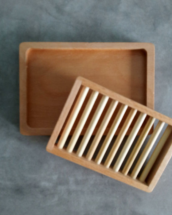 Sabonera doble de fusta-Accessoris-Tarannà Cosmetica Natural