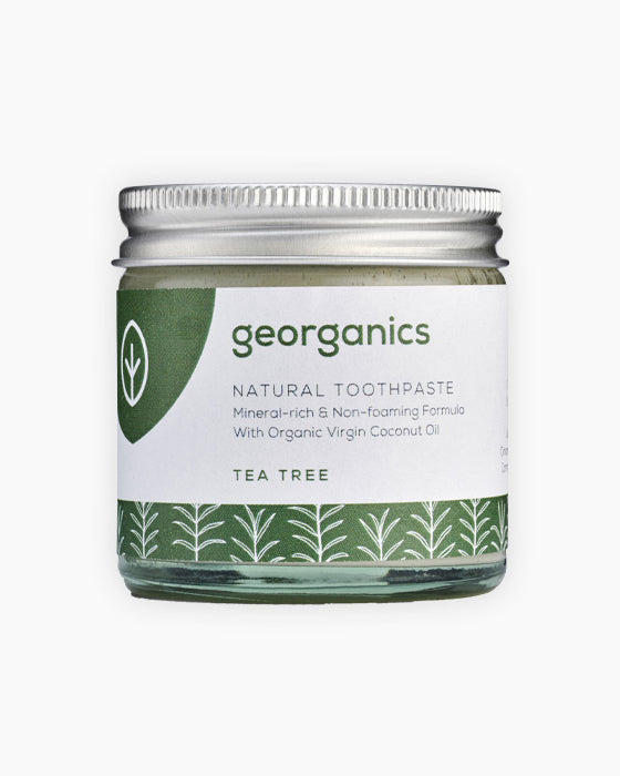 Dentífric natural amb oli de Coco i Arbre del Te - Georganics | Tarannà Cosmetica Natural