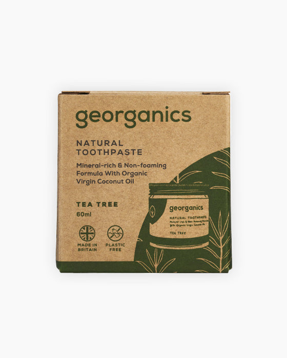 Dentífric natural amb oli de Coco i Arbre del Te - Georganics | Tarannà Cosmetica Natural