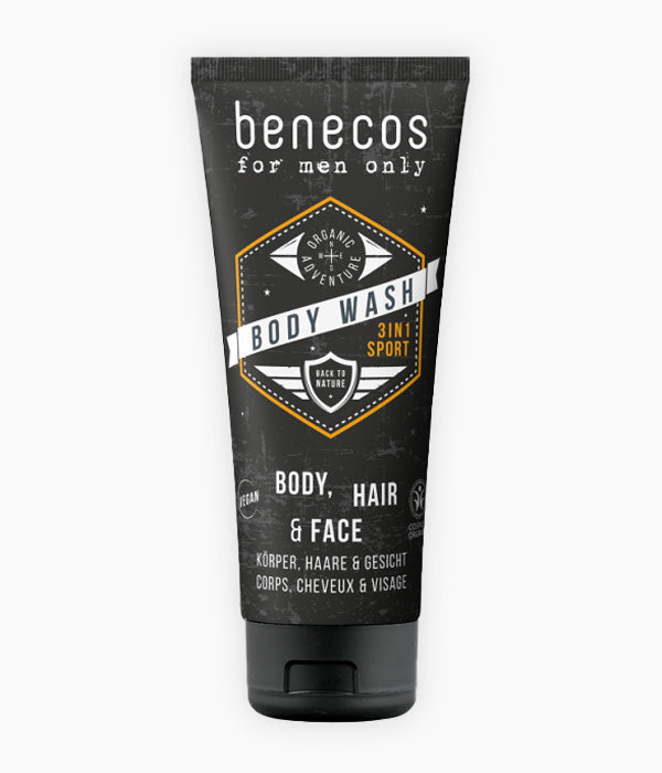 Gel de dutxa Sport Body wash 3 en 1-Benecos-Tarannà Cosmetica Natural 🌿