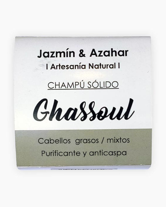 Xampú Ghassoul, purificant i anticaspa - Jazmín&Azahar - Tarannà Cosmetica Natural 🌿