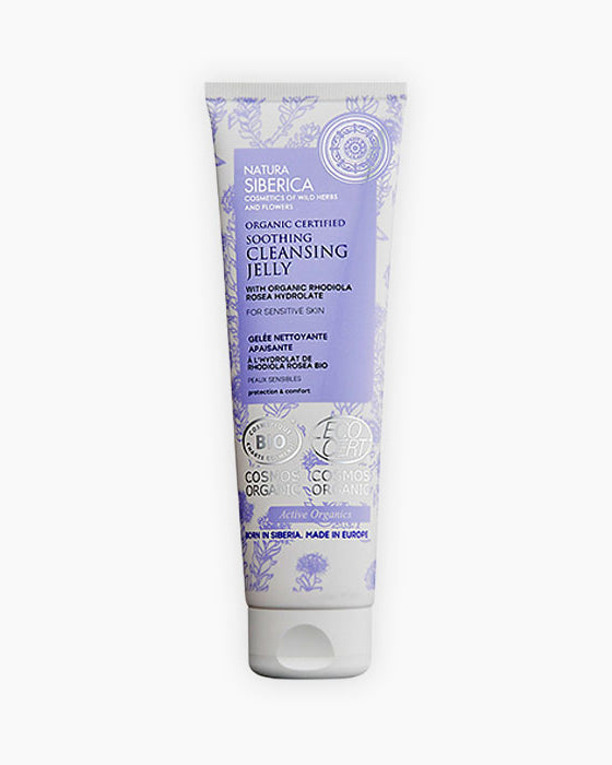 Gelatina netejadora calmant - Natura Siberica - Aquest gel neteja, desmaquilla i hidrata delicadament la pell retirant qualsevol tipus de brutícia i el maquillatge més difícil. Amb l'hidrolat de Rhodiola Rosea, que calma i reforça la barrera natural de protecció de la pell. L'Àcid Hialurònic, s'encarrega de donar fermesa i elasticitat a la pell mentre que el Pi siberià, la nodreix i la suavitza la pell. La Vitamina E, és un un potent antioxidant, que alenteix el procés d'envelliment.A més conté
