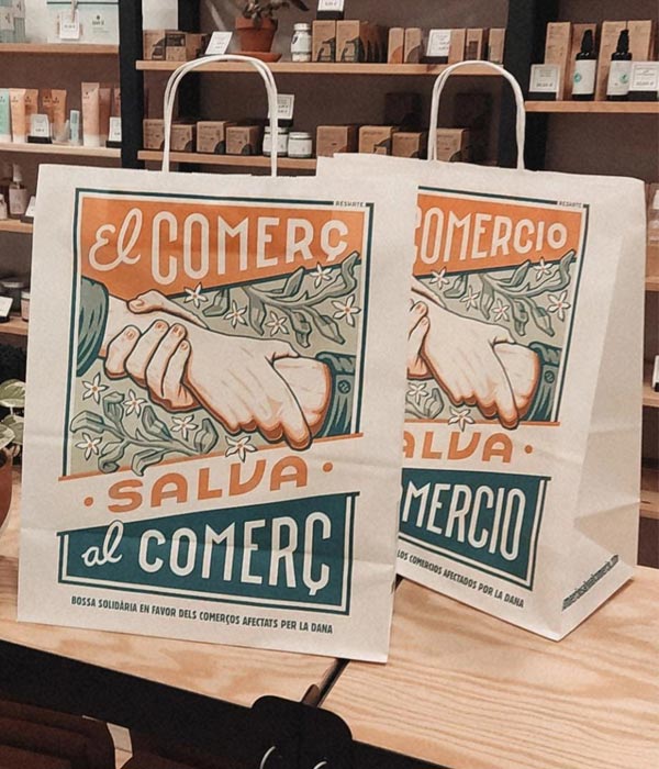 Bossa de Paper – El Comerç Salva al Comerç - Bolsas para compra - Tarannà, botiga de cosmètica natural a Manresa