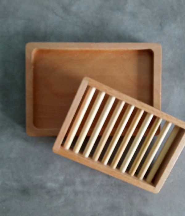 Sabonera doble de fusta - Accessoris - Tarannà, botiga de cosmètica natural a Manresa