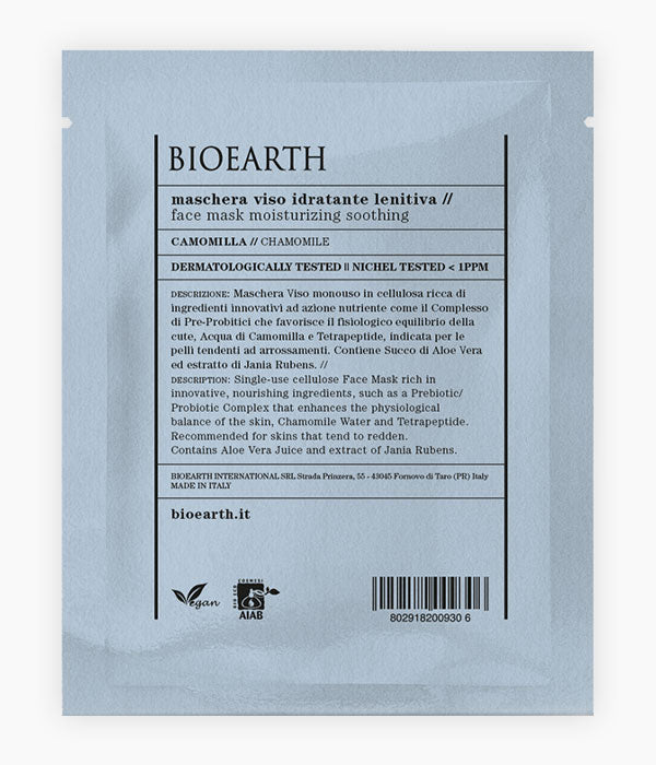 Mascareta facial Calmant i Hidratant amb Camamilla-Bioearth-Tarannà Cosmetica Natural